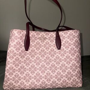 Kate Spade Pink and Burgundy Floral Tote